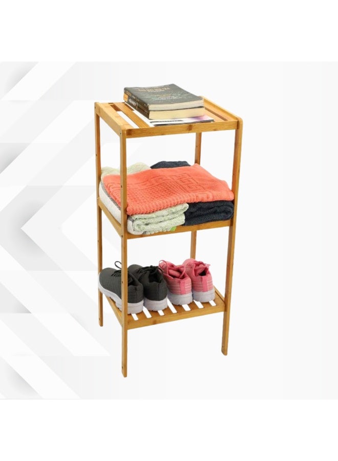 PixelsFurniture 100% Bamboo Shelf from Pixels Furniture, featuring 3 storage tiers, a multifunctional storage rack - Image 2