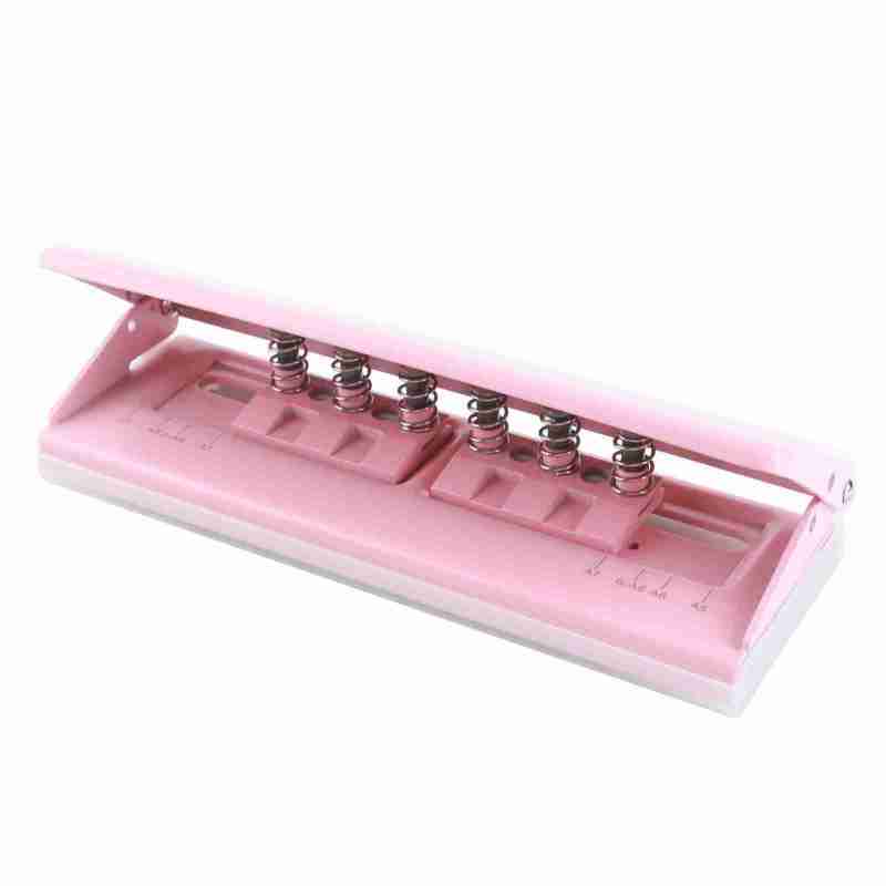 6 Hole Punch: All Metal Structure, Sliding Hole Adjustment - Anti Slip Base, Dust Storage Pad for Paper Binding, Planner Inserts - Image 4