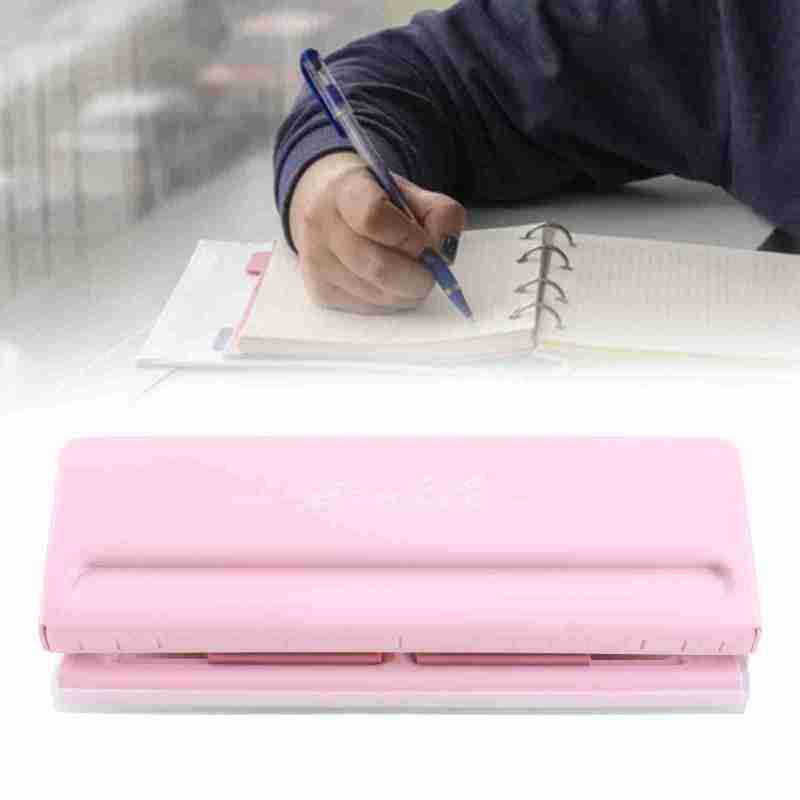 6 Hole Punch: All Metal Structure, Sliding Hole Adjustment - Anti Slip Base, Dust Storage Pad for Paper Binding, Planner Inserts - Image 1