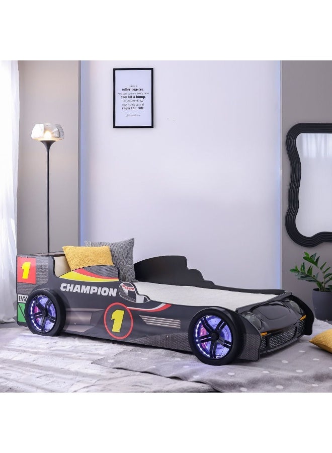 DANUBE HOME Ranger Formula 90X190 Car Bed with Front Light – Premium Adjustable Car Bed for Travel, Camping, SUV & Vehicle Sleeping – Comfortable and Stylish Children's Bed for Bedroom, Playroom, Ideal for Nursery Décor - Red - Image 1