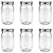 FIREBOOMOON 6 Pack 16 Ounce Clear Plastic Mason Jars Containers With Screw Sealing Metal Tinplate Lids,Refillable Empty - Image 2