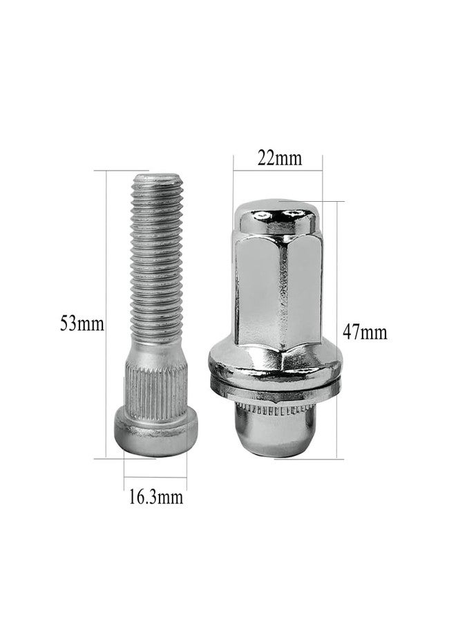 Mysttoo 4PCS M14x1.5 Chrome Wheel Lug Stud Nut Set Compatible with 1998-2023 Toyota Land Cruiser Sequoia Tundra Lexus LC500 LS460 LS500 LS600h LX470 LX570 90942-01103 90942-02077 - Image 5