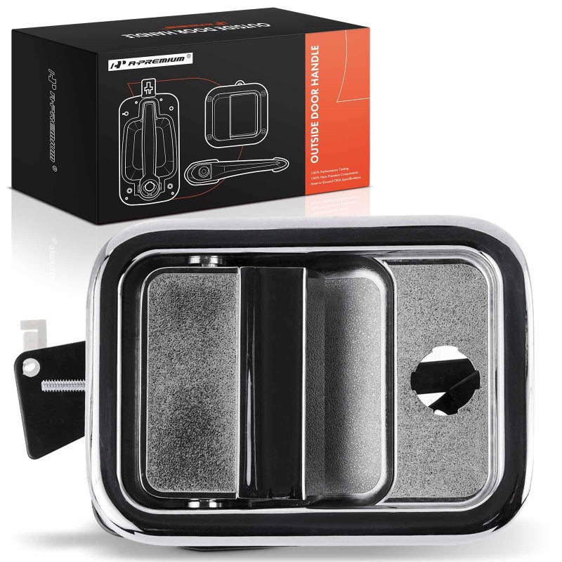 A-Premium APremium Front Right Passenger Side Exterior Door Handle with Keyhole Compatible with Freightliner Argosy 20052014 Century Class 20052011 Columbia 20032011 Coronado 20052012 Chrome - Image 2