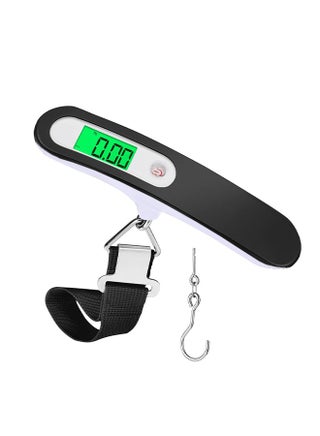 Pack All 50kg Luggage Scale Stainless Steel Portable Digital Handheld Luggage Scale Baggage Scale Travel Weight Scale for Luggage with Backlit LCD Display Battery Included Black/White - pzsku/ZD067427DDF9FAAE8BAE1Z/45/_/1702365096/7cedcef9-7cae-4175-afc7-bd62c5175f4e