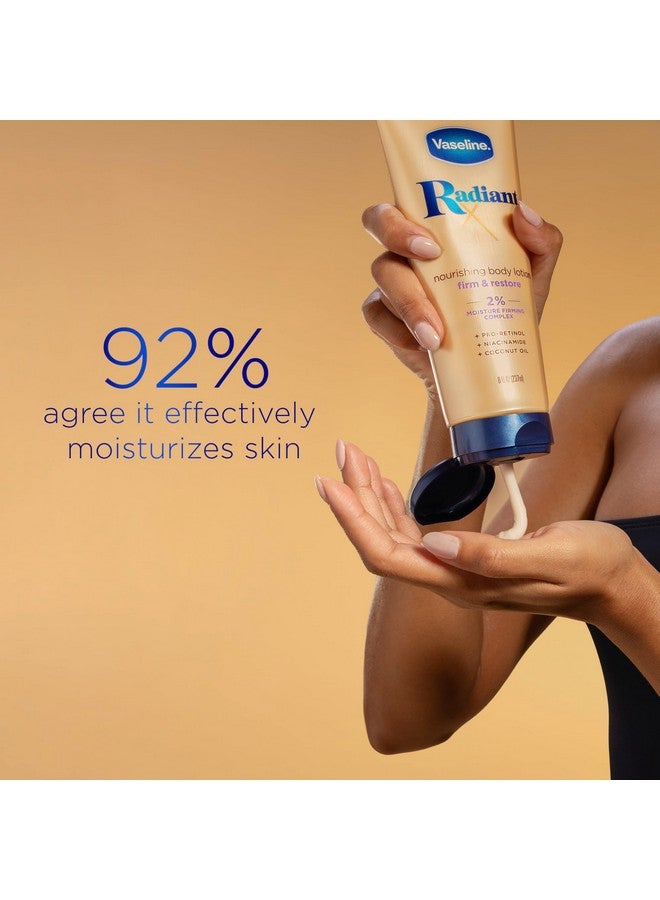 Vaseline Radiant X Firm & Restore with Pro-Retinol, Niacinamide & Coconut Oil, Nourishing Body Lotion 8 oz - Image 2