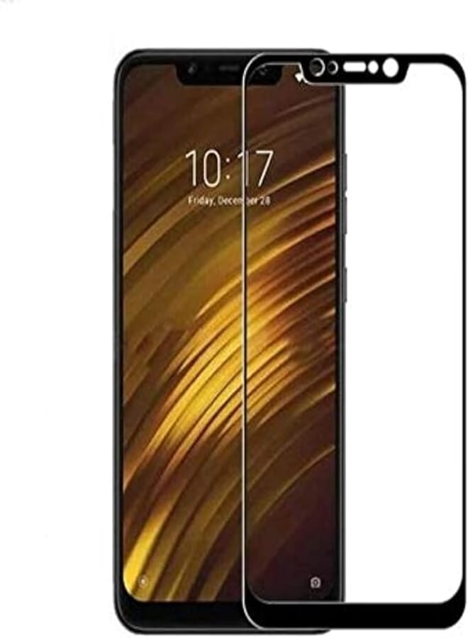 OR 5D Glass Screen Protector Xiaomi Poco F1 Black / 5D Full Cover High Quality