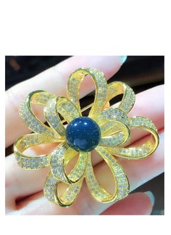 D.COLOR Blue Amber brooch  - Image 1