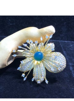 D.COLOR Blue Amber brooch  - Image 2