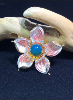 D.COLOR Blue Amber brooch  - Image 4