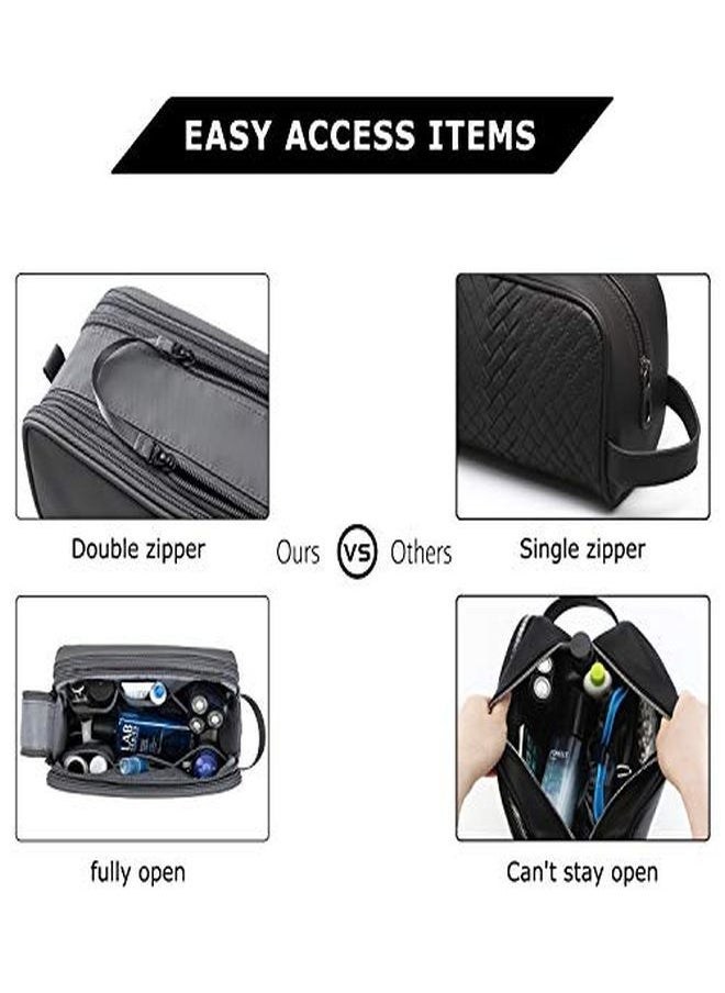 BAGSMART Bag For Men, Bagsmart Travel Toiletry Organizer Dopp Kit Water-Resistant Shaving Bag For Toiletries Accessories, Grey  - Image 5