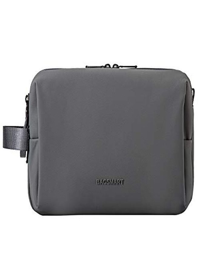 BAGSMART Bag For Men, Bagsmart Travel Toiletry Organizer Dopp Kit Water-Resistant Shaving Bag For Toiletries Accessories, Grey  - Image 1