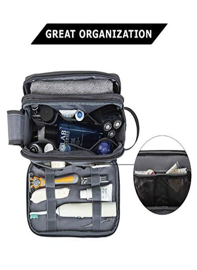 BAGSMART Bag For Men, Bagsmart Travel Toiletry Organizer Dopp Kit Water-Resistant Shaving Bag For Toiletries Accessories, Grey  - Image 2
