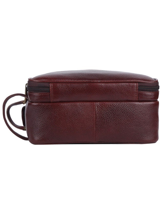  هاموندز فلاي كاتشر حقيبة أدوات الزينة من الجلد الطبيعي HAMMONDS FLYCATCHER للرجال والنساء - منظم سفر مع مقصورات متعددة، حقيبة أدوات بنية اللون للحلاقة وأدوات الزينة والعناية الشخصية - حقيبة أدوات الحلاقة للرجال - Image 3