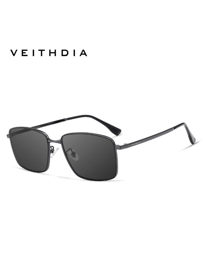 Veithdia Original VEITHDIA Grey Sunglasses for males Polarized UV400 protection With Full Set Sun Protection Suitable for driving car Light Weight For men - Image 1