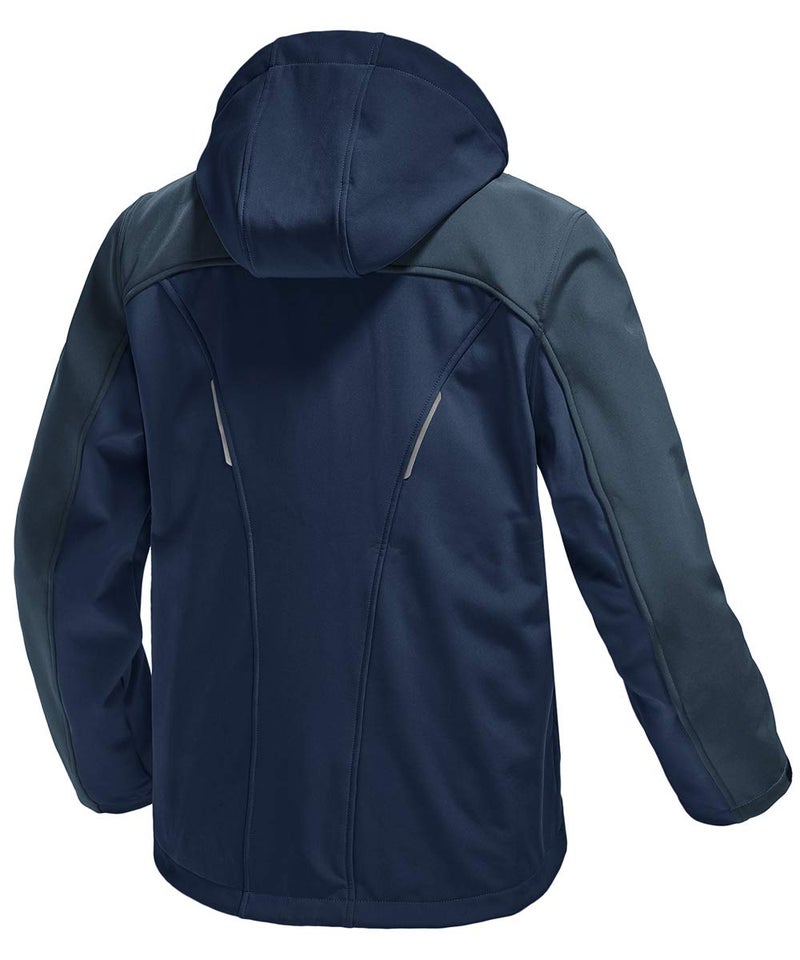 Gopune Men's Lightweight Soft Shell Jacket Fleece Lined Waterproof Hooded Hiking Winter Jacket (Navy,XL) - Image 2