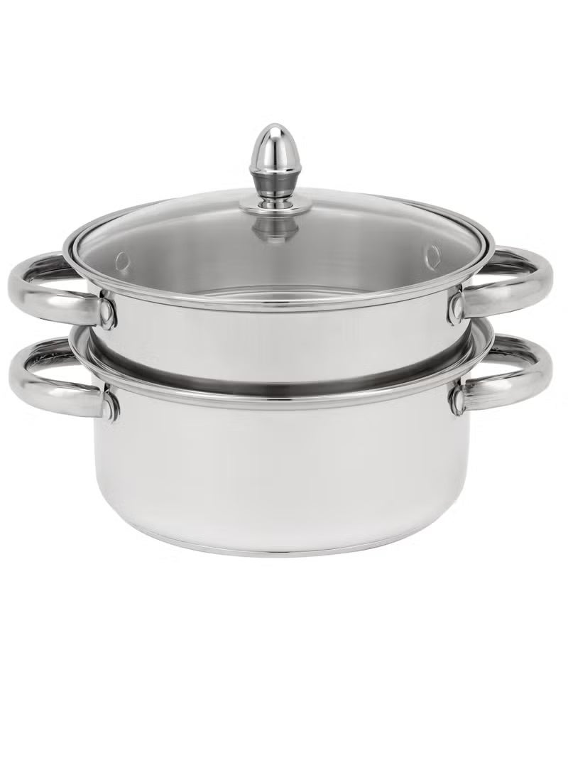 PROMASS 2 Layer Stainless Steel Steamer Pot 22cm - Image 1