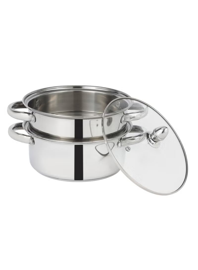 PROMASS 2 Layer Stainless Steel Steamer Pot 22cm - Image 2