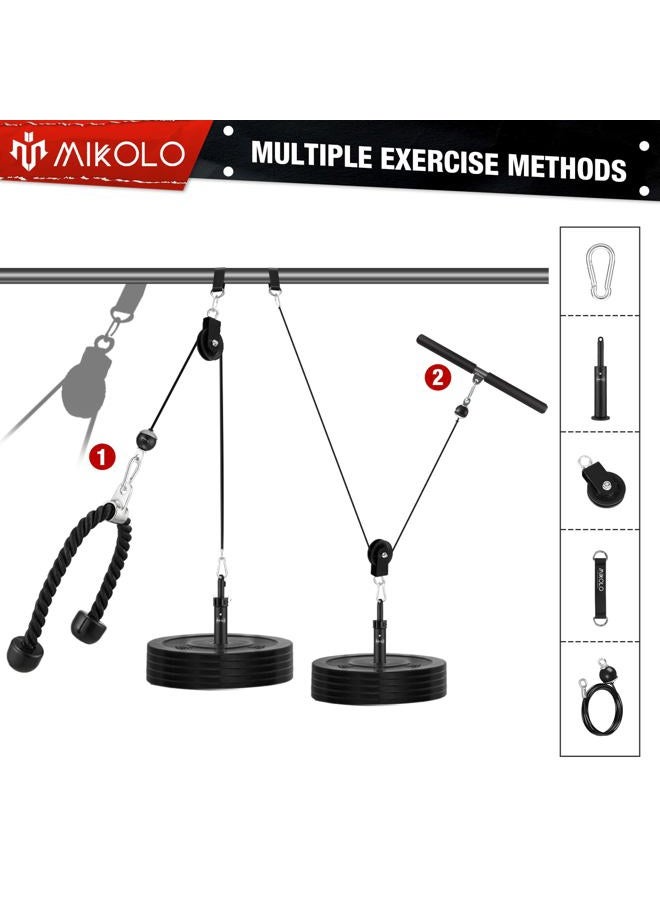 Mikolo Fitness LAT and Lift Pulley System, Dual Cable Machine(70'' and 90'') with Upgraded Loading Pin for Triceps Pull Down, Biceps Curl, Back, Forearm, Shoulder-Home Gym Equipment(Patent) - Image 5