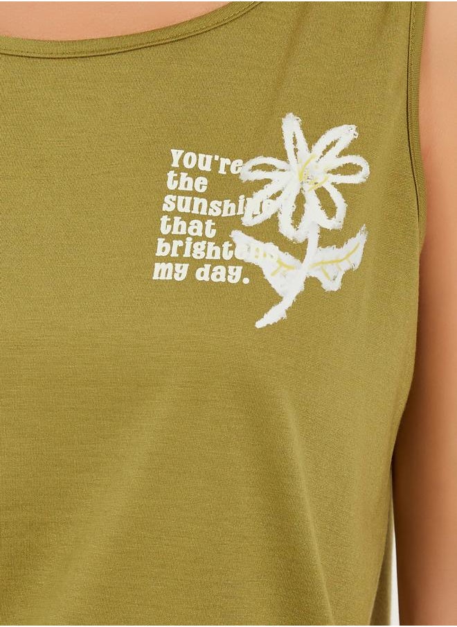 Styli - Printed Tank Top and Pyjama Shorts Set - Image 1