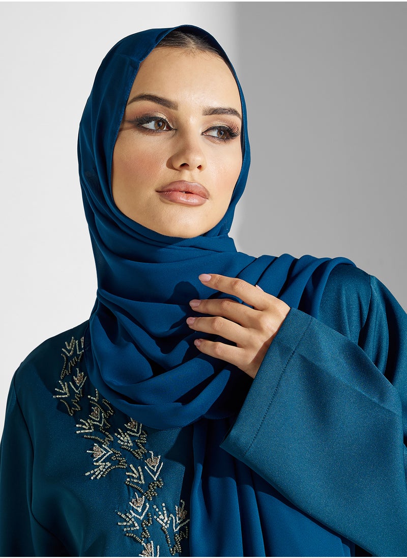 hayas closet - Embellished Flared Sleeve Abaya - Image 1