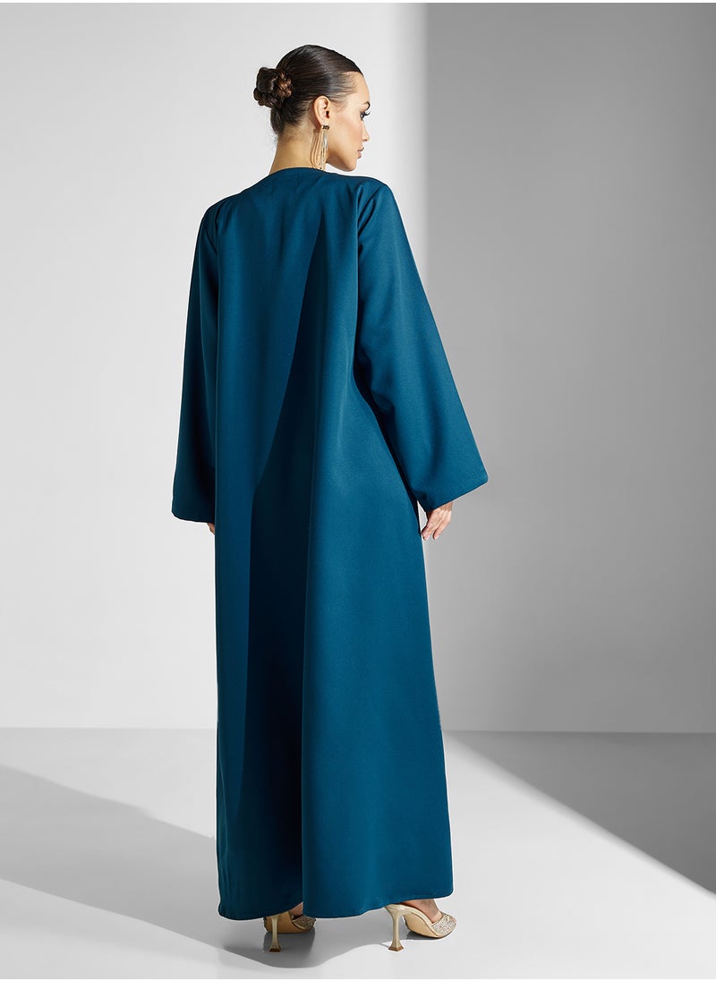 hayas closet - Embellished Flared Sleeve Abaya - Image 1