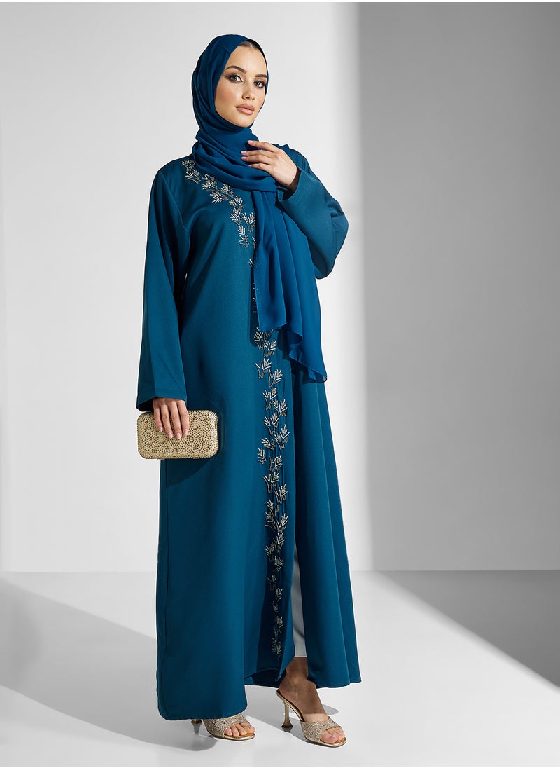 hayas closet - Embellished Flared Sleeve Abaya - Image 1