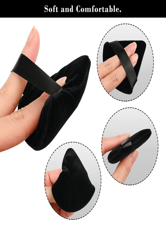 RAREIUS 8Pcs of Triangular Powder Puff Makeup Sponges, Made of Super-soft Velvet, Designed for Contouring, Eye, and Corner, Beauty Blender Foundation Mixing Container.(Black) - Image 4