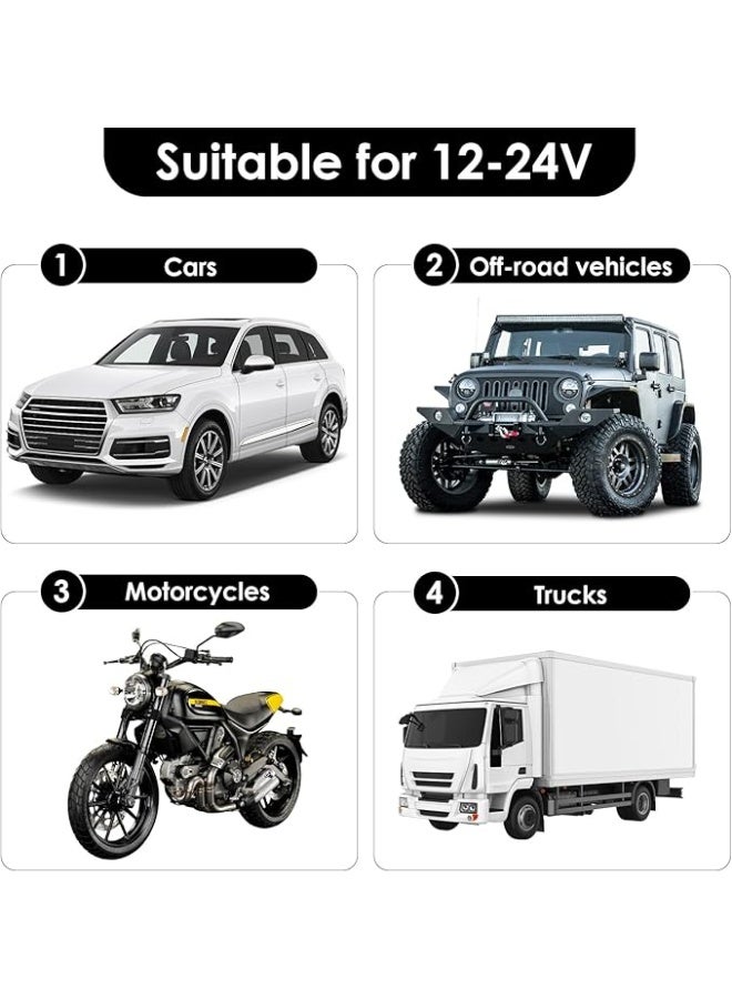 Heavy-Duty Battery Alligator Clips to Cigarette Lighter Socket Adapter - 12V/24V Power Converter Extension - Durable & Insulated Power Connector for Cars, Boats, and Camper Vans - Image 2