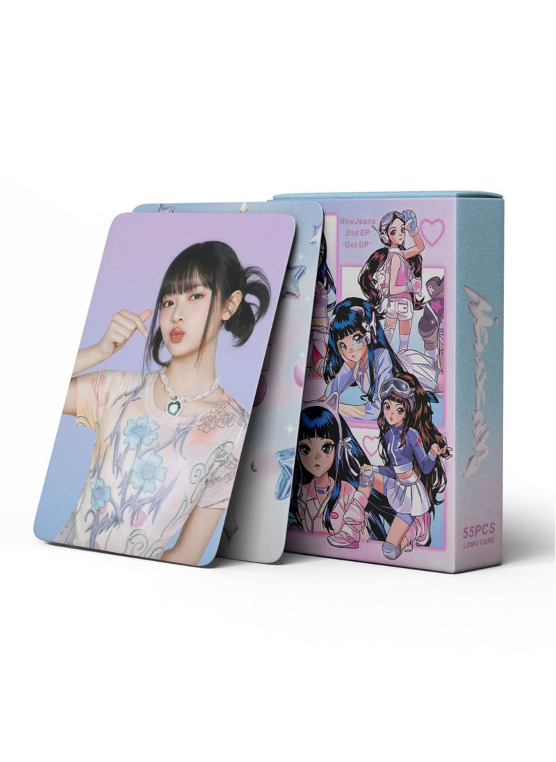 EHOME - 55 Pcs Kpop NewJeans 2023 New Album GET UP 2nd EP Weverse Version Photocard Temptation Combination New Jeans Lomo Cards For Fans Collection Gifts - Image 1