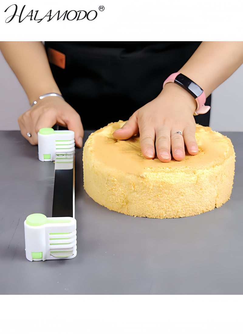 5 Layer DIY Cake Bread Cutter - White and Green Color