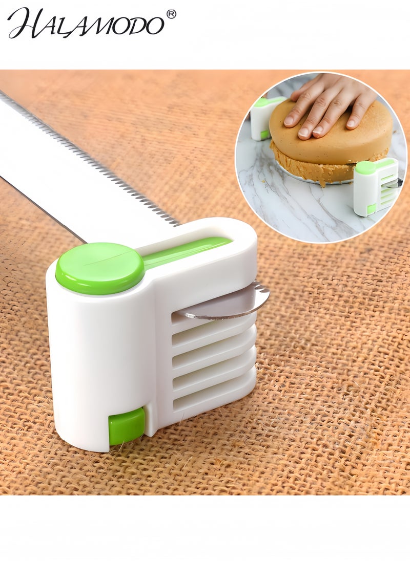 5 Layer DIY Cake Bread Cutter - White and Green Color