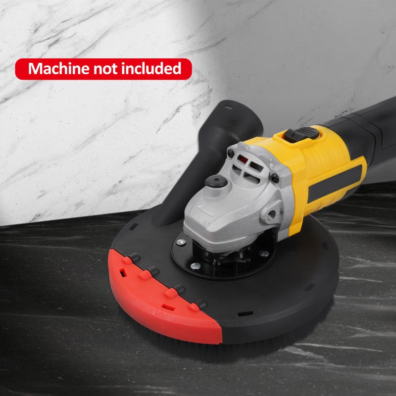 غطاء وقائي لفرشاة الزاوية 115 مم: وصلات خرطوم ملحومة مضادة للتخلف - درع فرشاة الزاوية مع غطاء حلقة فرشاة ناعمة لتقليل الغبار لعمل الأسطح من الرخام والخرسانة والألواح الفخارية - Image 3