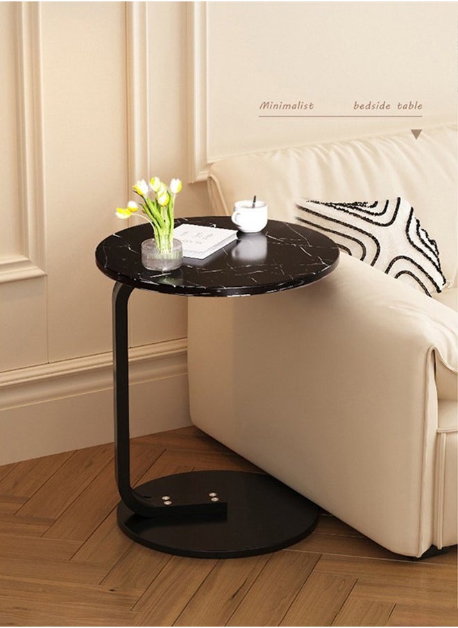 XiuWoo Round Sturdy Nordic Style Coffee Table Sofa Side Table End Table For Living Room 40*40*60cm  - Image 1