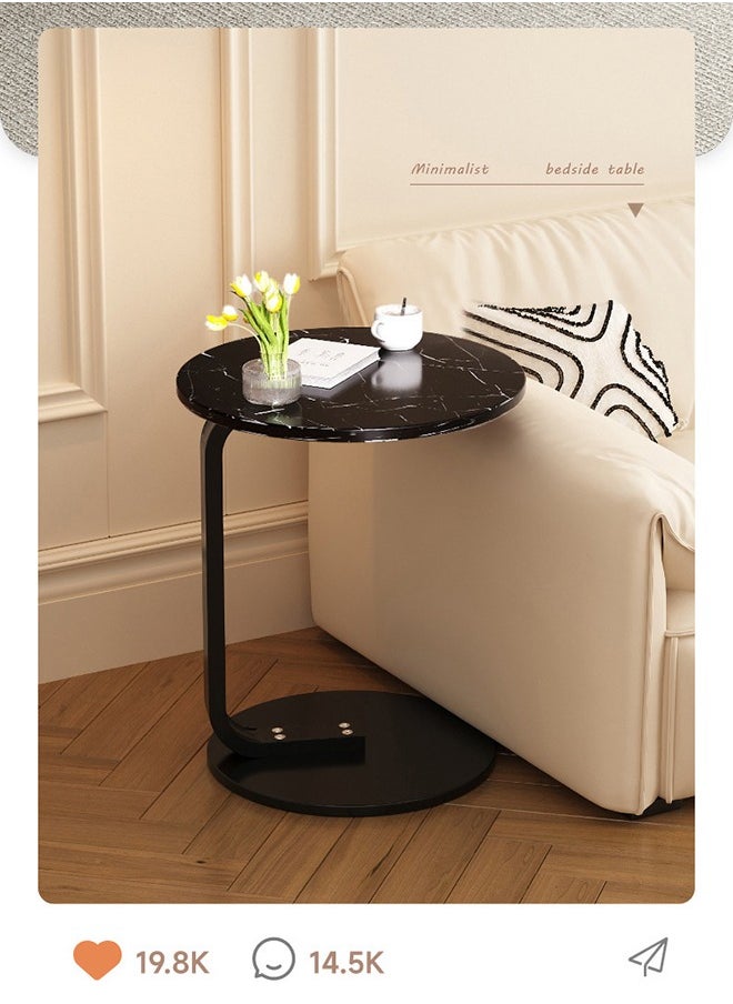 XiuWoo Round Sturdy Nordic Style Coffee Table Sofa Side Table End Table For Living Room 40*40*60cm  - Image 2