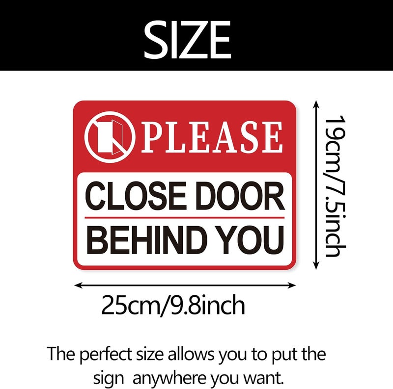 LUHIMO Please Close Door Behind You Sign, Self Adhesive Weatherproof Vinyl Close The Door Stickers, Keep Closed Sign for Home Office Business Hospital Restroom School - Image 2
