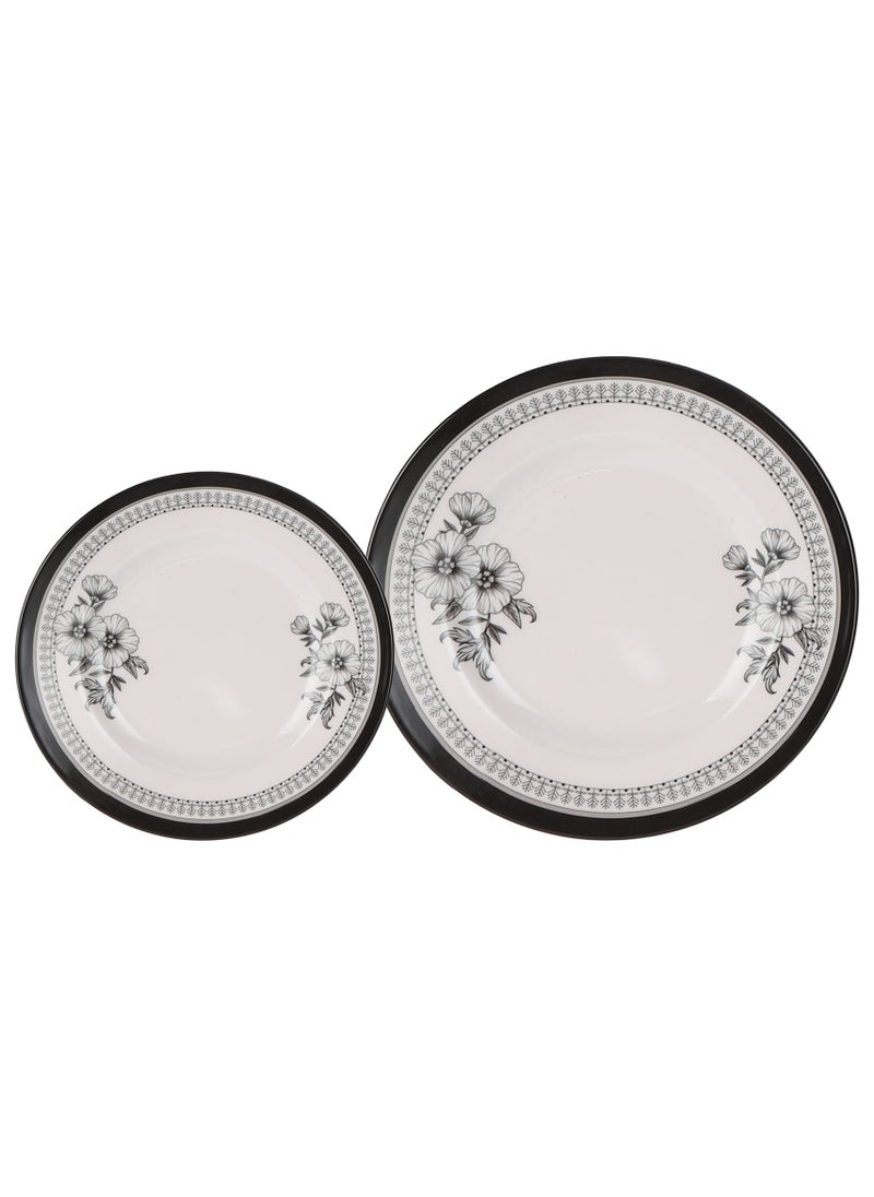 DELCASA - Delcasa 35 Piece Floral Beast Melamineware Dinner Set DC2461 Plates, Bowls, and Spoons - Image 1