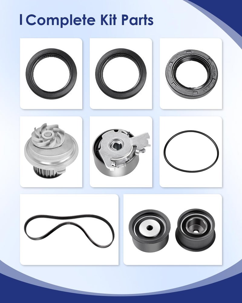 ECCPP Timing Belt Kit with Water Pump Compatible 2004-2007 For Chevrolet Optra 1999-2002 For Daewoo Nubira 2004-2008 For Suzuki Forenza 2005-2008 For Suzuki Reno TBK309 WP121-2004 CTBK-C015WP - Image 3