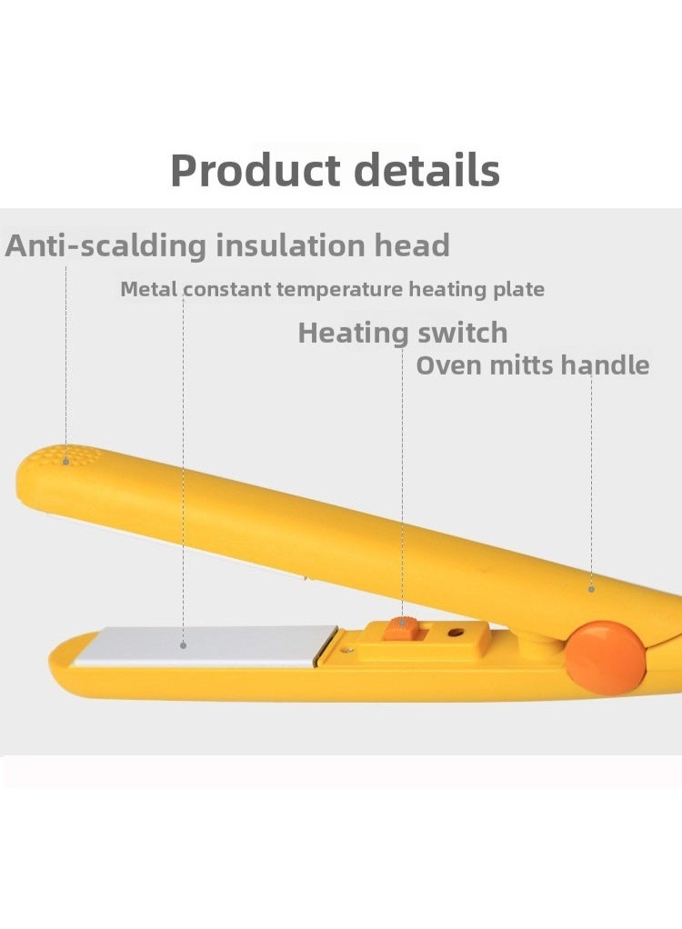 Ucanbe Pink Kawaii Auto-Rotating Curling Wand - Mini 2-in-1 Hair Straightener & Curler with Heat-Resistant Case  - Image 5