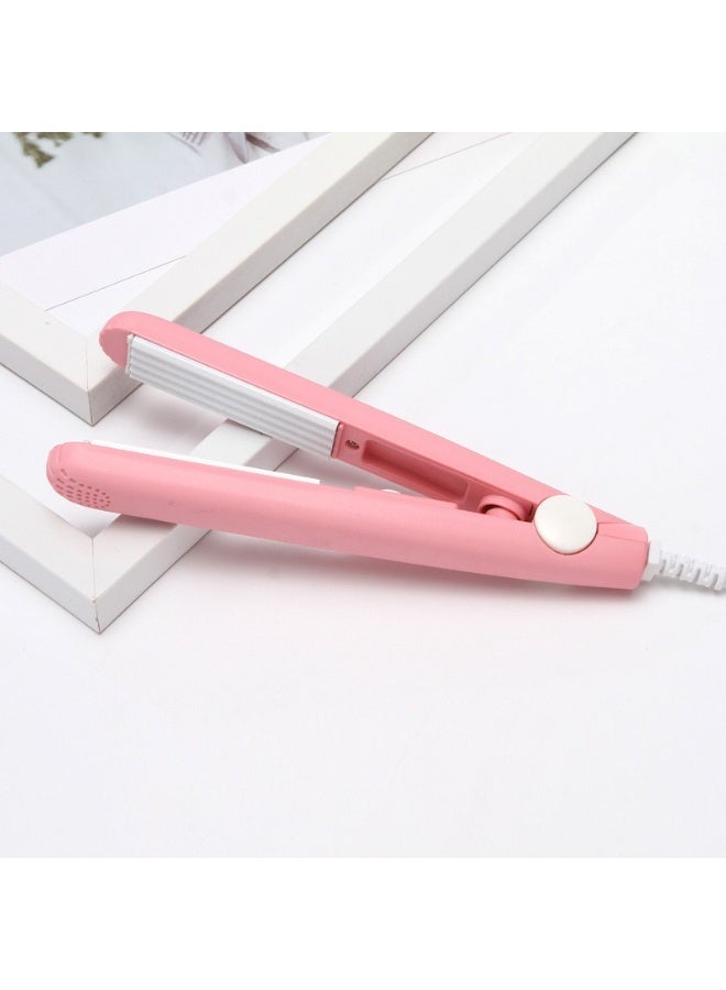 Ucanbe Pink Kawaii Auto-Rotating Curling Wand - Mini 2-in-1 Hair Straightener & Curler with Heat-Resistant Case  - Image 4