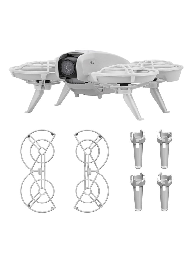 DJI Neo's Propeller Guard + Landing Gear Extension, Drone Protector Set, Lightweight Prop Guard, Bumper Height Extension Leg DJI Neo Accessories - Image 1
