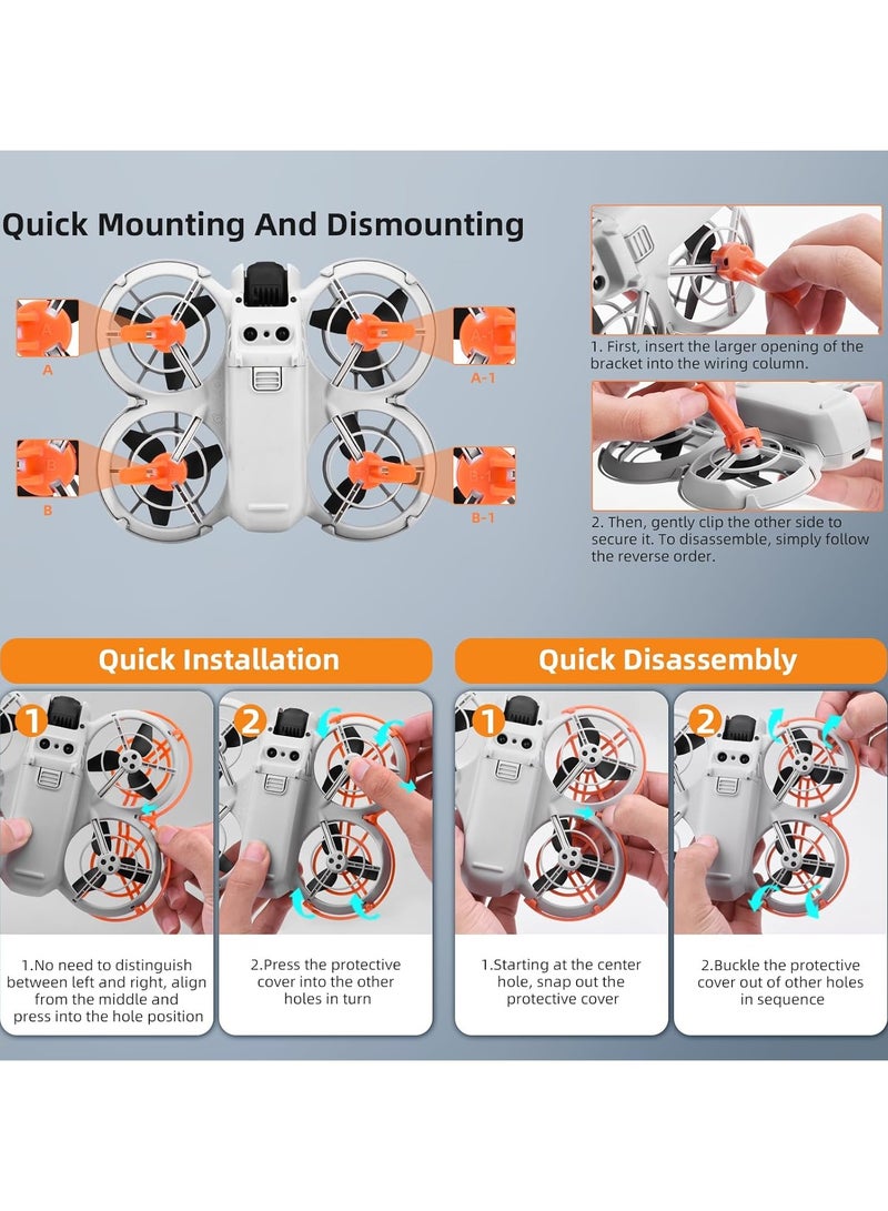 DJI Neo's Propeller Guard + Landing Gear Extension, Drone Protector Set, Lightweight Prop Guard, Bumper Height Extension Leg DJI Neo Accessories - Image 3