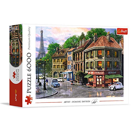 Trefl Street of Paris 6000 Piece Jigsaw Puzzle Red 54"x38" Print, DIY Puzzle, Creative Fun, Classic Puzzle for Adults and Children from 15 Years Old - Image 1