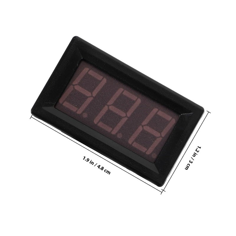 LED Digital Voltmeter Head 5-120v 2-Wire Mini Voltage Meter Blue LED Voltmeter for Automotive Electrical Testing - Image 2