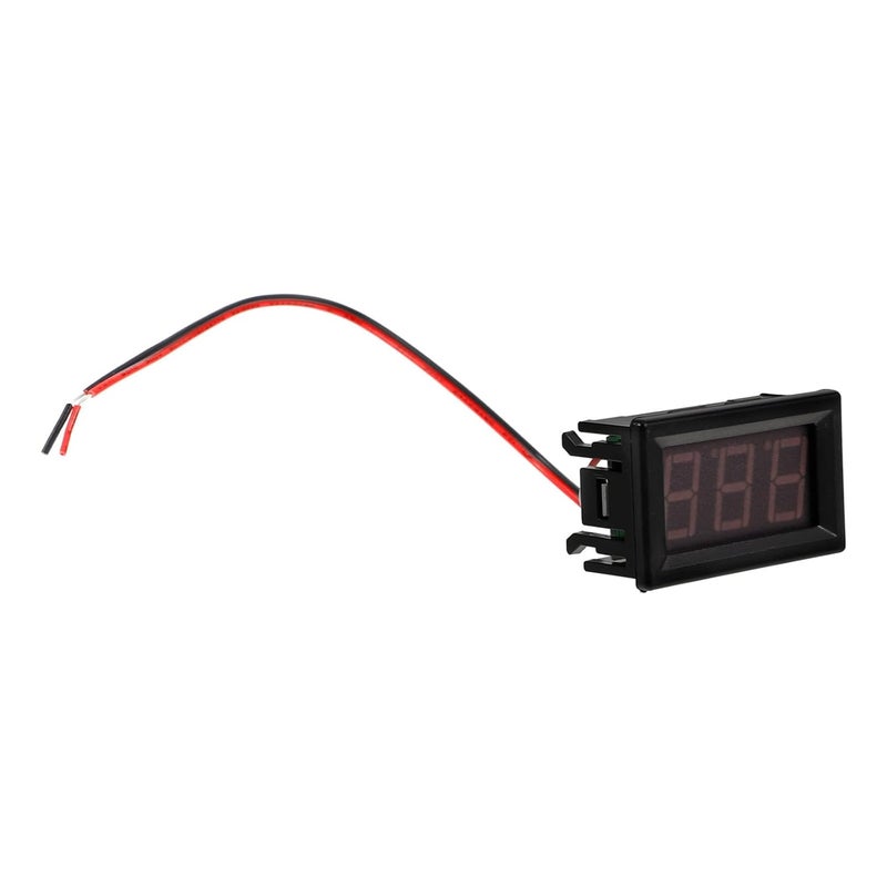 LED Digital Voltmeter Head 5-120v 2-Wire Mini Voltage Meter Blue LED Voltmeter for Automotive Electrical Testing - Image 1
