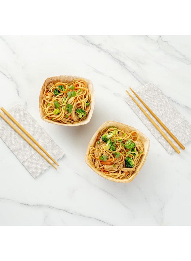 Restaurantware Restaurantware Midori 7 Ounce Small Square Palm Bowls 100 Microwavable Palm Leaf Soup Bowls- Freezable Sustainable Areca Palm Leaf Deep Bowls Oven-Ready For Hot & Cold Foods  - Image 3