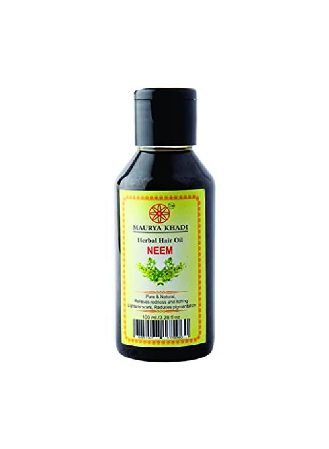 Khadi Natural Herbal زيت النيم العشبي الطبيعي (للبشرة والشعر) خالي من البارابين (100 مل) - Image 1