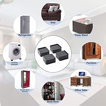 ONTRIP Ontrip MultiPurpose 4 Pieces Round Plastic LegsFoot and Stand for AlmirahWardrobeRefrigeratorSofaSleeping BedDinning Table and Dressing Table Wood and Steel Furniture which Bear 450 Kg - Image 4