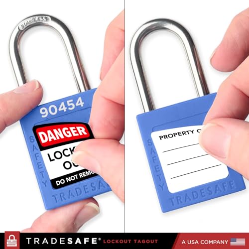 TRADESAFE Lockout Tagout Locks Set - 10 Blue Loto Locks, Lockout Locks Keyed Different, 2 Keys Per Lock, OSHA Compliant Lock Out Tag Out Padlocks, Safety Padlocks for Electrical Lockout Tag Out Kits - Image 5