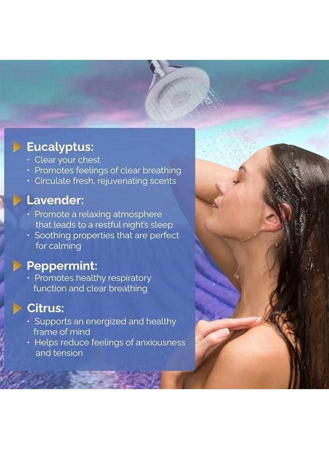 VALITIC أقراص بخار الاستحمام العطرية من فاليتك لتخفيف التوتر والاسترخاء - هدايا للنساء والأمهات في عيد الميلاد - 8 أقراص طبيعية فizzies للاستحمام - 4 روائح - لافندر، يوكاليبتوس، حمضيات، ونعناع - Image 3