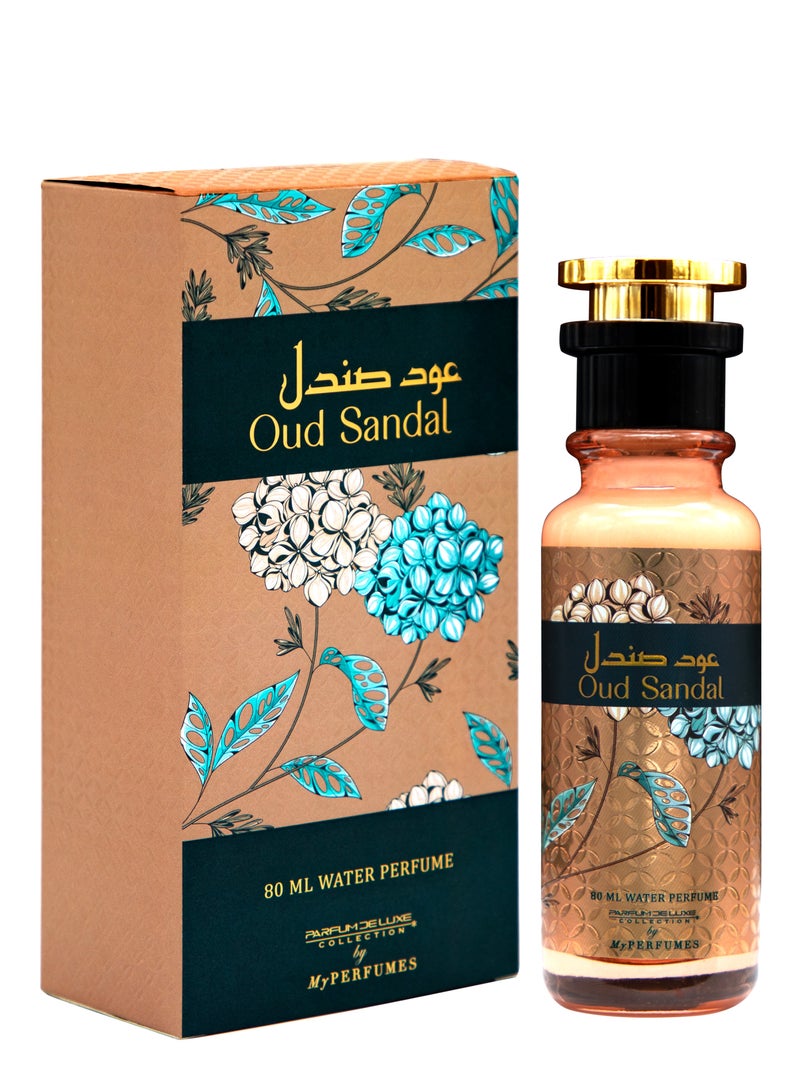 my perfumes My Perfumes OUD SANDAL from PARFUM DELUXE Non Alcoholic Halal Perfume for Men and Women 80ml Long Lasting and Alcohol Free - Image 1